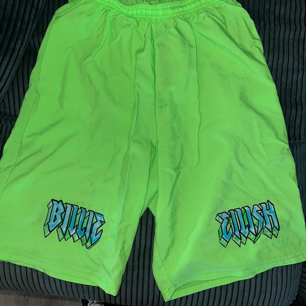 Neon Green Athletic Shorts
